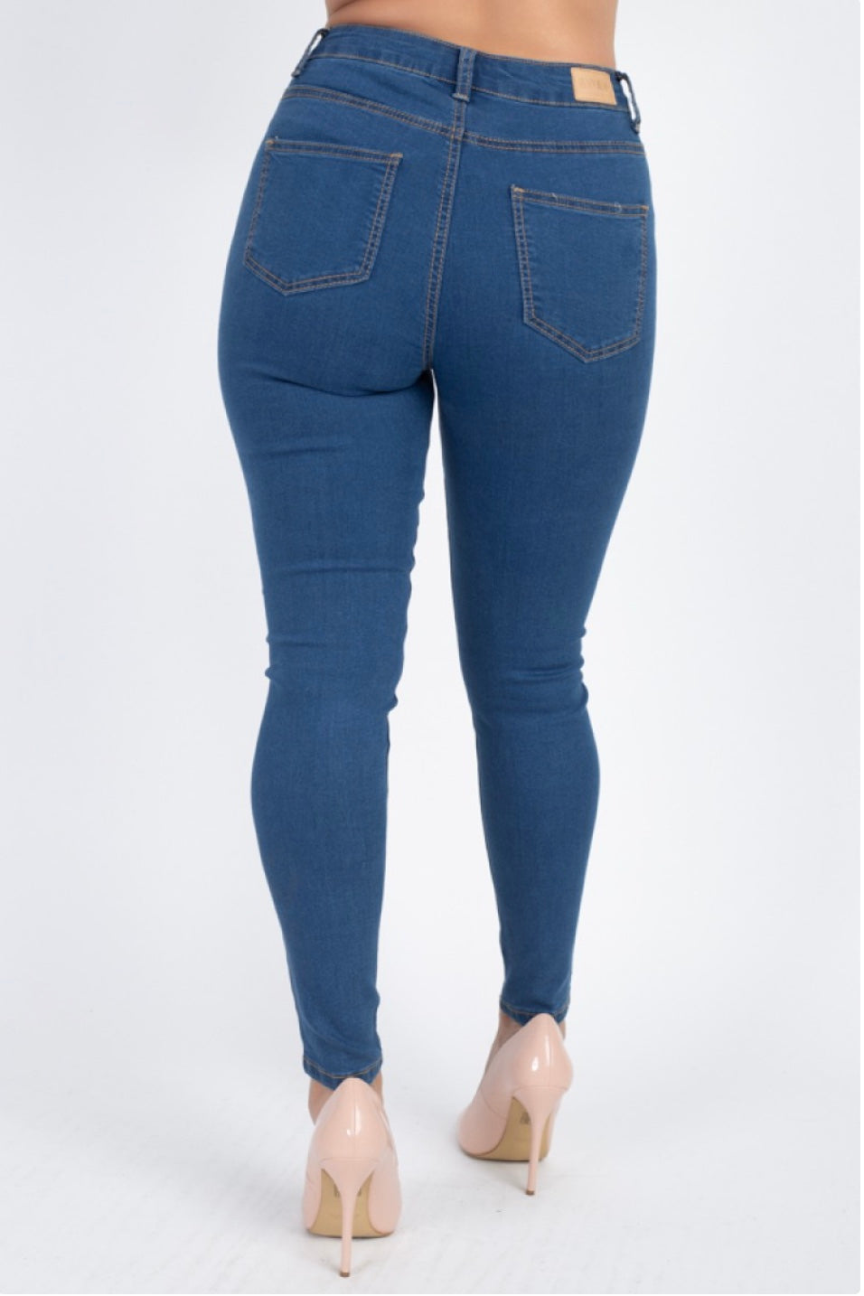 High Waist Denim Skinny Jeans