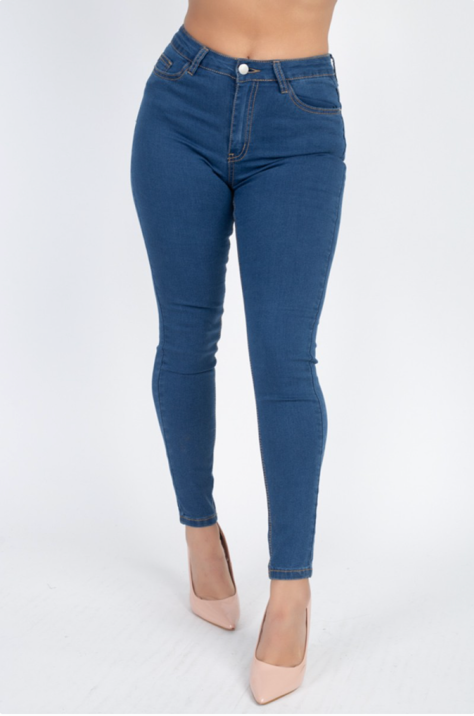High Waist Denim Skinny Jeans