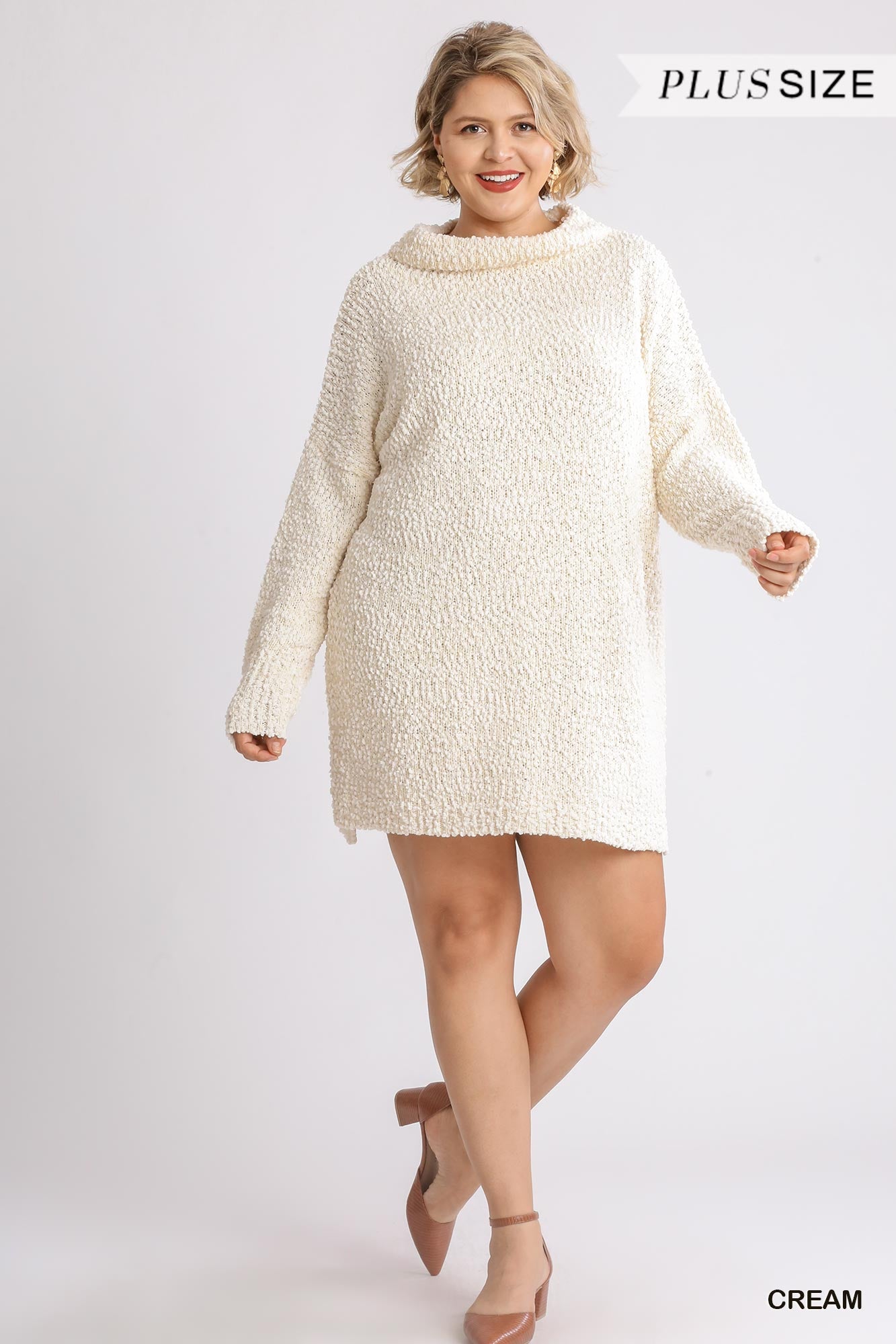 Boucle cowl neck on sale sweater