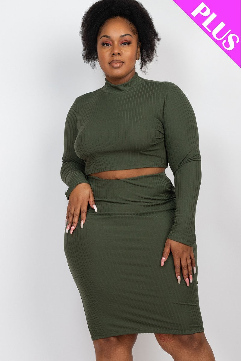 Plus size skirt sets sale